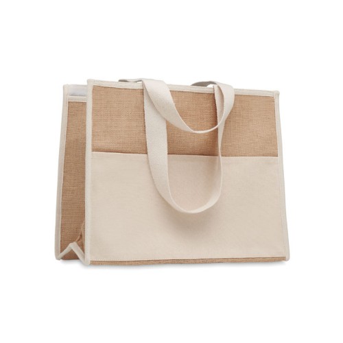 CAMPO DE GELI Koeltas van canvas en jute CAMPO DE GELI, beige