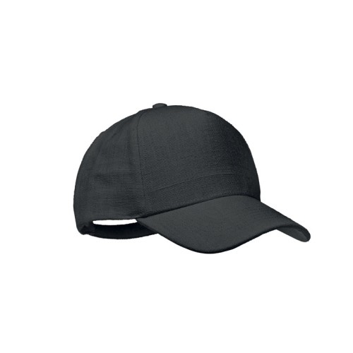 Hanf Baseball Kappe 5 Panele NAIMA CAP, schwarz