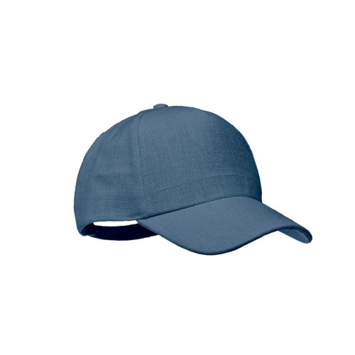Hanf Baseball Kappe 5 Panele NAIMA CAP, blau Hanf Baseball Kappe 5 Panele NAIMA CAP, blau