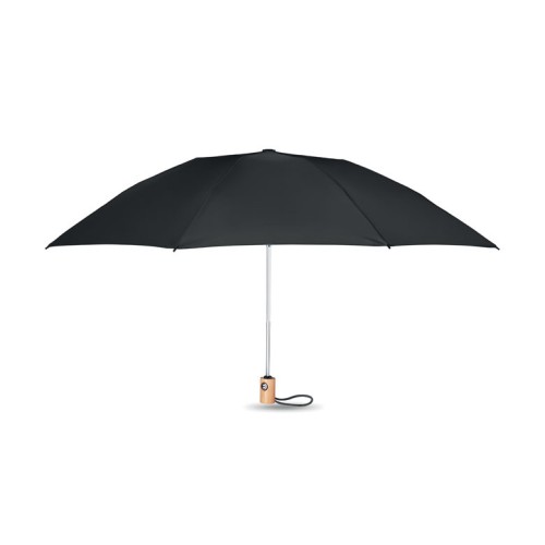 LEEDS 23 inch 190T RPET umbrella LEEDS, black