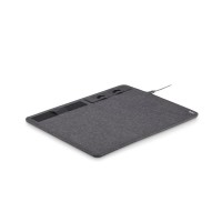 SUPERPAD RPET muismat 15W oplader SUPERPAD, steengrijs