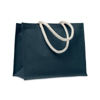 AURA Jute tas met katoenen hengsels AURA, blauw