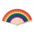 BOWFAN Rainbow wooden hand fan BOWFAN, multicolour