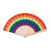 BOWFAN Rainbow wooden hand fan BOWFAN, multicolour
