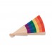 BOWFAN Rainbow wooden hand fan BOWFAN, multicolour