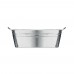 MIX SEEDS Zinc tub with 3 herbs seeds MIX SEEDS, matt silver