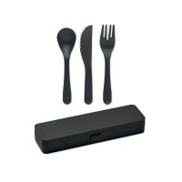Besteck-Set PP RIGATA, schwarz