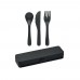 Besteck-Set PP RIGATA, schwarz