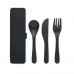 Besteck-Set PP RIGATA, schwarz