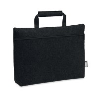 TAPLA RPET felt zippered laptop bag TAPLA, black