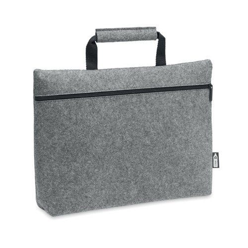 TAPLA RPET felt zippered laptop bag TAPLA, grey