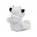 MANNY Pluchen koe met hoodie MANNY, wit