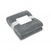 LOGAN RPET fleece blanket 280 gr/m² LOGAN, stone grey