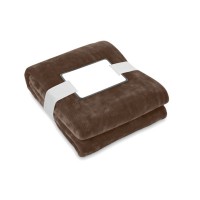 LOGAN RPET fleece blanket 280 gr/m² LOGAN, chocolate
