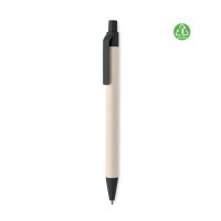MITO PEN Gerecycled papier/ PLA balpen MITO PEN, zwart