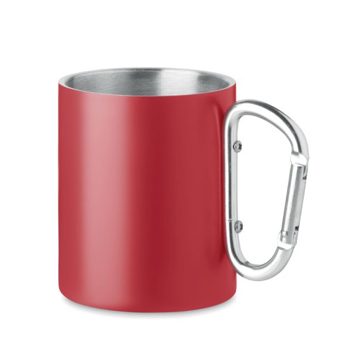 TRUMBA Metalen mok dubbelwandig 300ml TRUMBA, rood