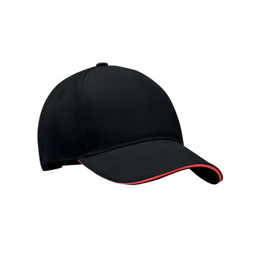 Baseball Kappe 5 Panels LONG BEACH SINGA, schwarz/rot Baseball Kappe 5 Panels LONG BEACH SINGA, schwarz/rot