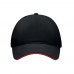 Baseball Kappe 5 Panels LONG BEACH SINGA, schwarz/rot Baseball Kappe 5 Panels LONG BEACH SINGA, schwarz/rot