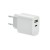 18W 2-Port USB-Ladegerät EU-Ste, weiß