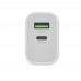 18W 2-Port USB-Ladegerät EU-Ste, weiß 18W 2-Port USB-Ladegerät EU-Ste, weiß