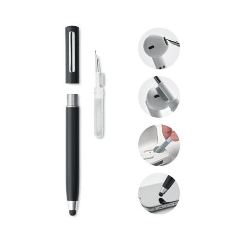 Kuli mit Reinigungs-Set CLEANPEN, schwarz Kuli mit Reinigungs-Set CLEANPEN, schwarz