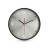 RONDO Wall clock w silver background RONDO, black