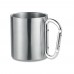 TRUMBO Metal mug & carabiner handle TRUMBO, matt silver