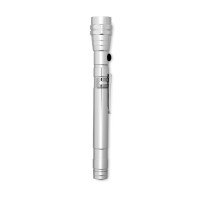 STRECH-TORCH Uitschuifbare alum zaklamp STRECH-TORCH, zilver