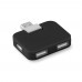 SQUARE USB hub 4 poorten SQUARE, zwart