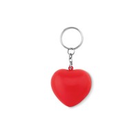 LOVY RING Sleutelhanger met PU hart LOVY RING, rood
