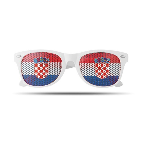 FLAG FUN Zonnebril met vlag FLAG FUN, wit/blauw