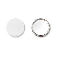 Badge mit Make-up Spiegel MIRROR, mattsilber