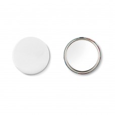 Badge mit Make-up Spiegel MIRROR, mattsilber