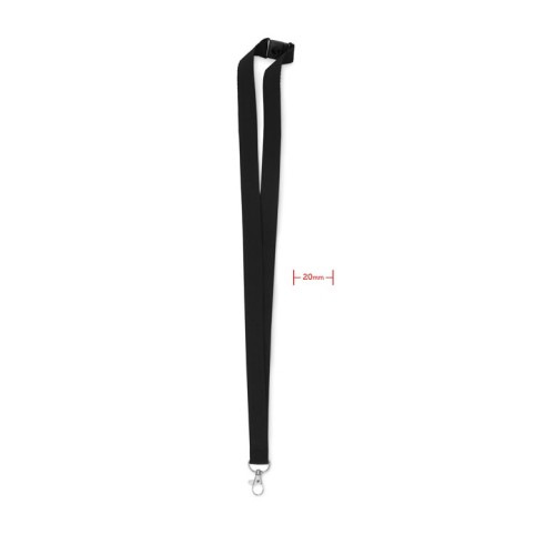 Lanyard mit Karabiner 20mm PANY, schwarz Lanyard mit Karabiner 20mm PANY, schwarz