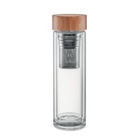 BATUMI GLASS Double wall glass bottle 400ml BATUMI GLASS, transparent
