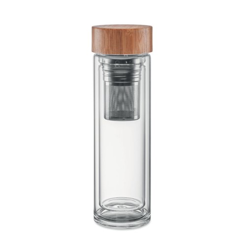 BATUMI GLASS Double wall glass bottle 400ml BATUMI GLASS, transparent