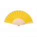 FANNY WOOD Manual hand fan wood FANNY WOOD, yellow