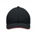 Baseball Kappe 6 Panels TEKAPO, schwarz/rot Baseball Kappe 6 Panels TEKAPO, schwarz/rot
