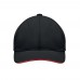 Baseball Kappe 6 Panels TEKAPO, schwarz/rot Baseball Kappe 6 Panels TEKAPO, schwarz/rot
