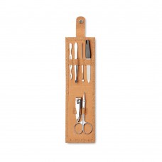 6teiliges Maniküre-Set NAILKIT CORK, beige