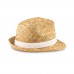 MONTEVIDEO Natural straw hat MONTEVIDEO, white