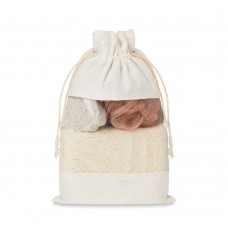 CUIDA SET Bath set in cotton pouch CUIDA SET, beige