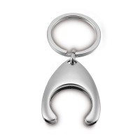 23087. Keyring, Satin silver