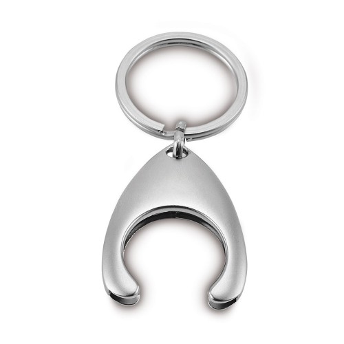 23087. Keyring, Satin silver