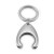23087. Keyring, Satin silver