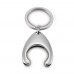 23087. Keyring, Satin silver