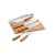 FLARE. 5-delige barbecue tool set van hout en vroestvrij staal. De plank is van bamboe, zwart