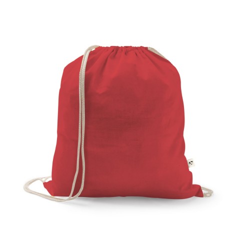 ISTANBUL. Backpack made from recycled cotton (70%) and polyester (30% rPET) (150 g/m²), red