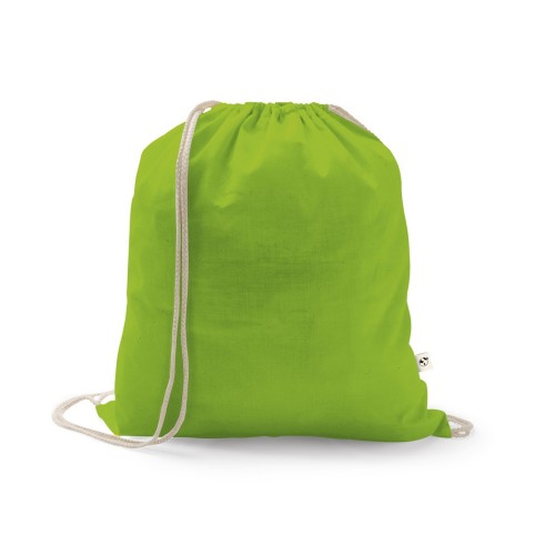 ISTANBUL. Backpack made from recycled cotton (70%) and polyester (30% rPET) (150 g/m²), light green