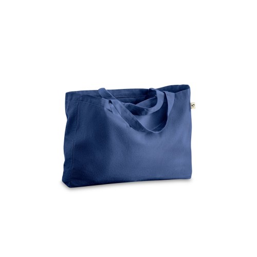 CAMDEN. Cotton (50%). recycled cotton (30%) and polyester (20% rPET) bag (280 g/m²), blue